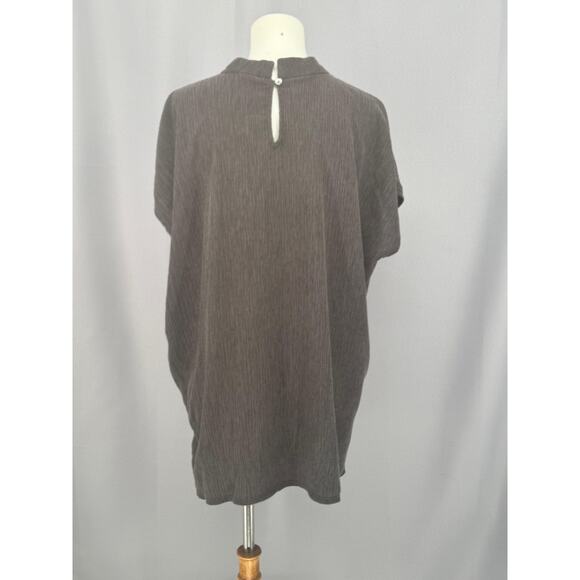 Eileen Fisher Shirt Womens Large Crinkle Knit Tencel Lyocell Relaxed Fit Top - Picture 4 of 10